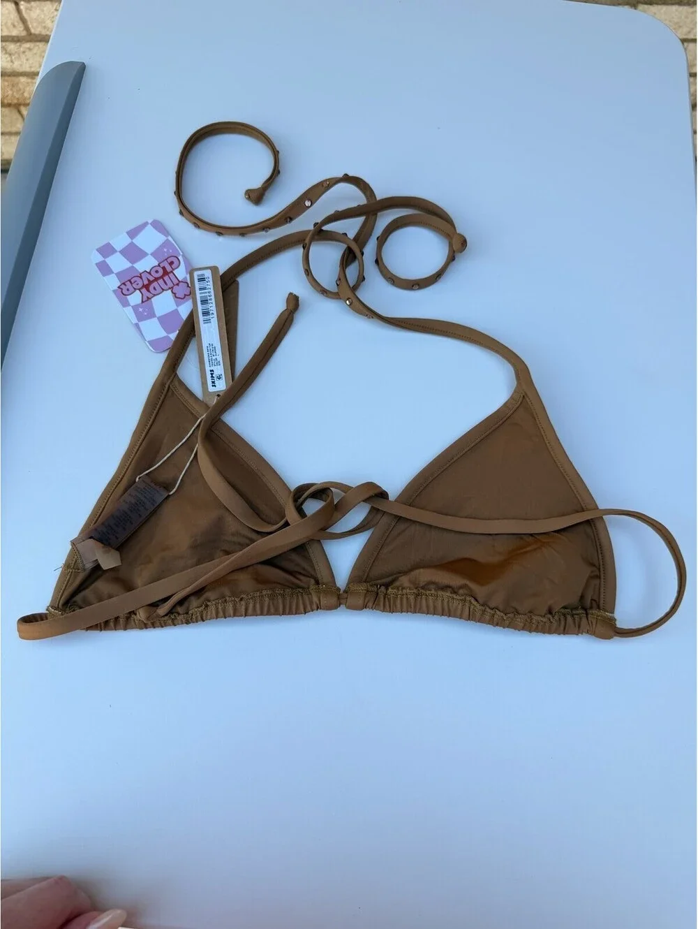 Skims Bikini Top Brown Size L NWT